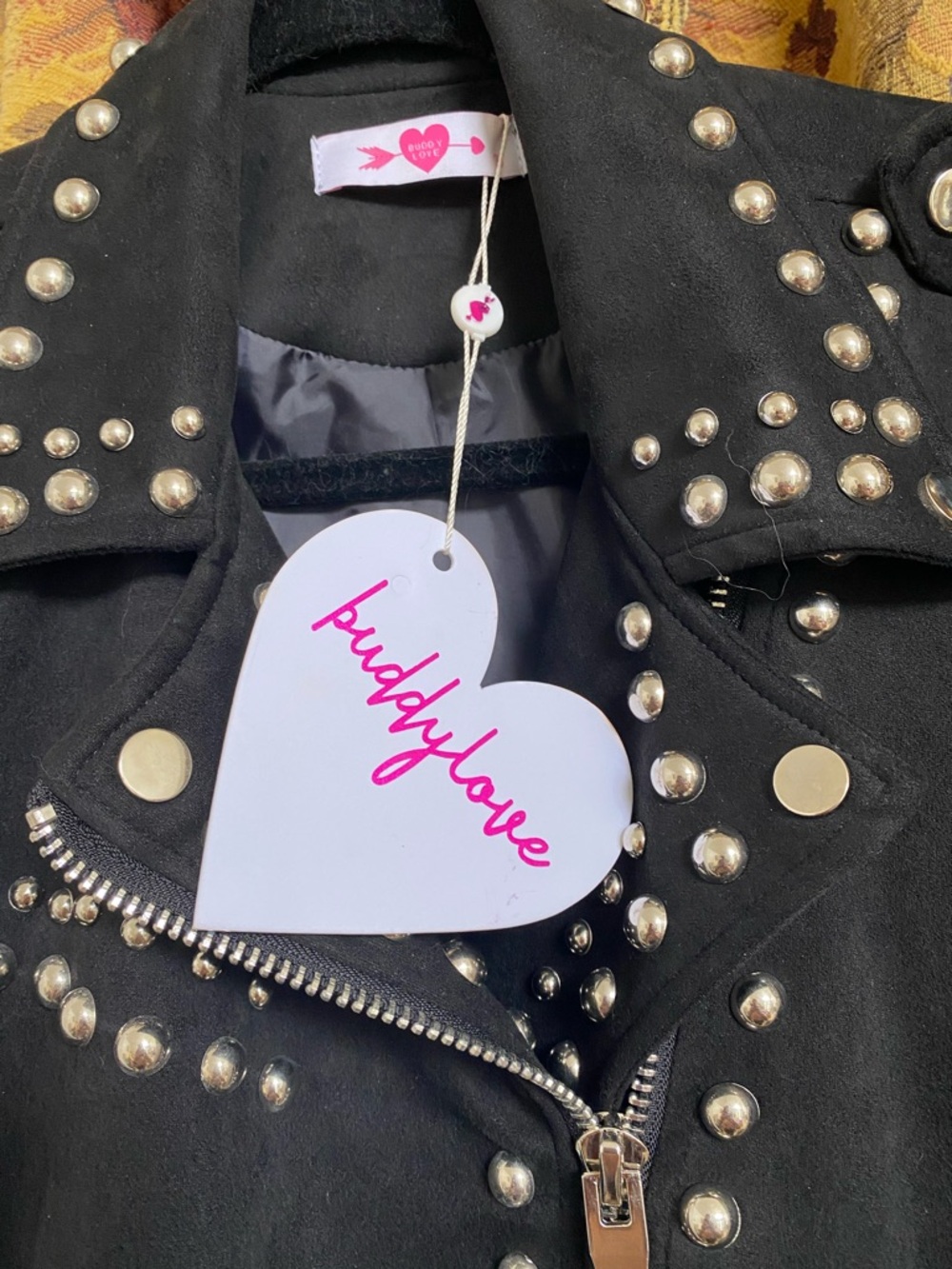 Buddy Love Black Studded Moto Jacket - Picture 2 of 2
